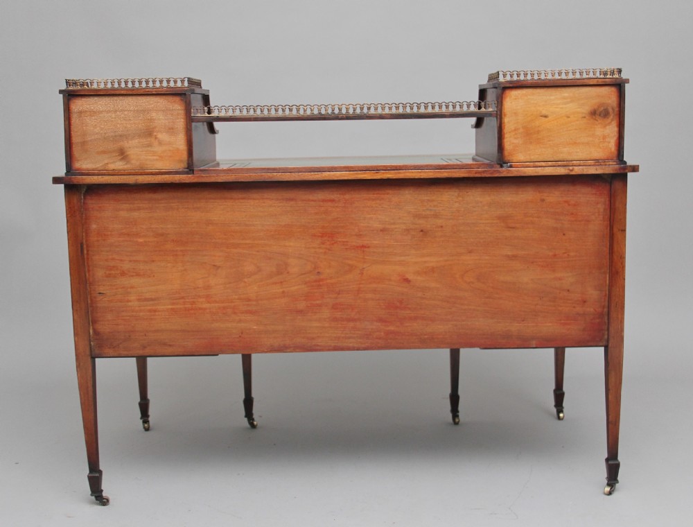 19th Century inlaid mahogany desk View V