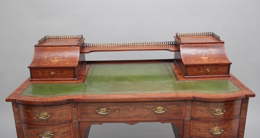 19th Century inlaid mahogany desk View VII
