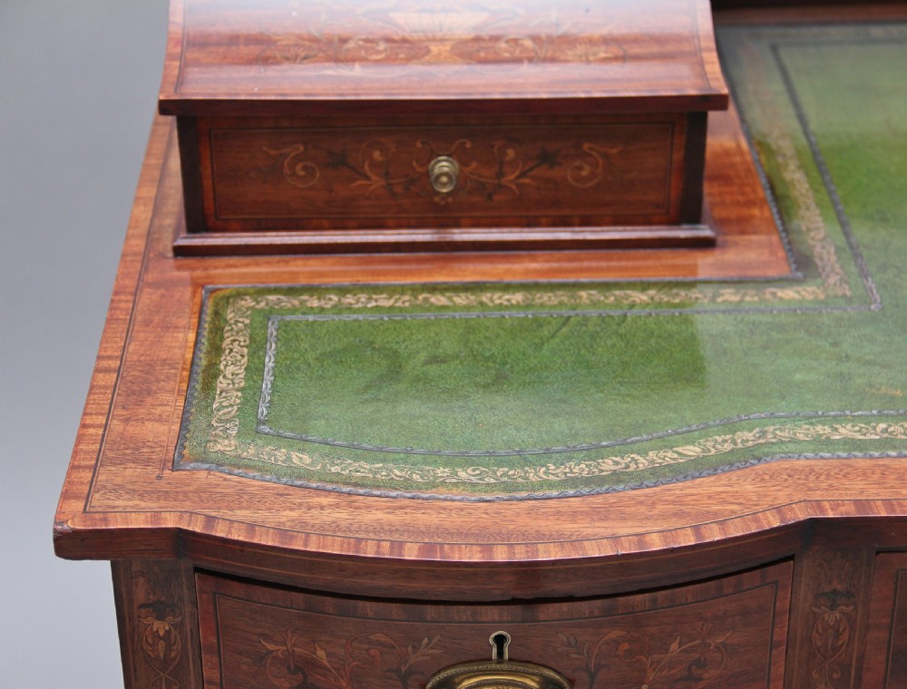 19th Century inlaid mahogany desk View IX