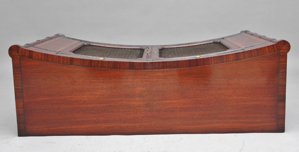Early 20th Century concave mahogany cabinet View VIII
