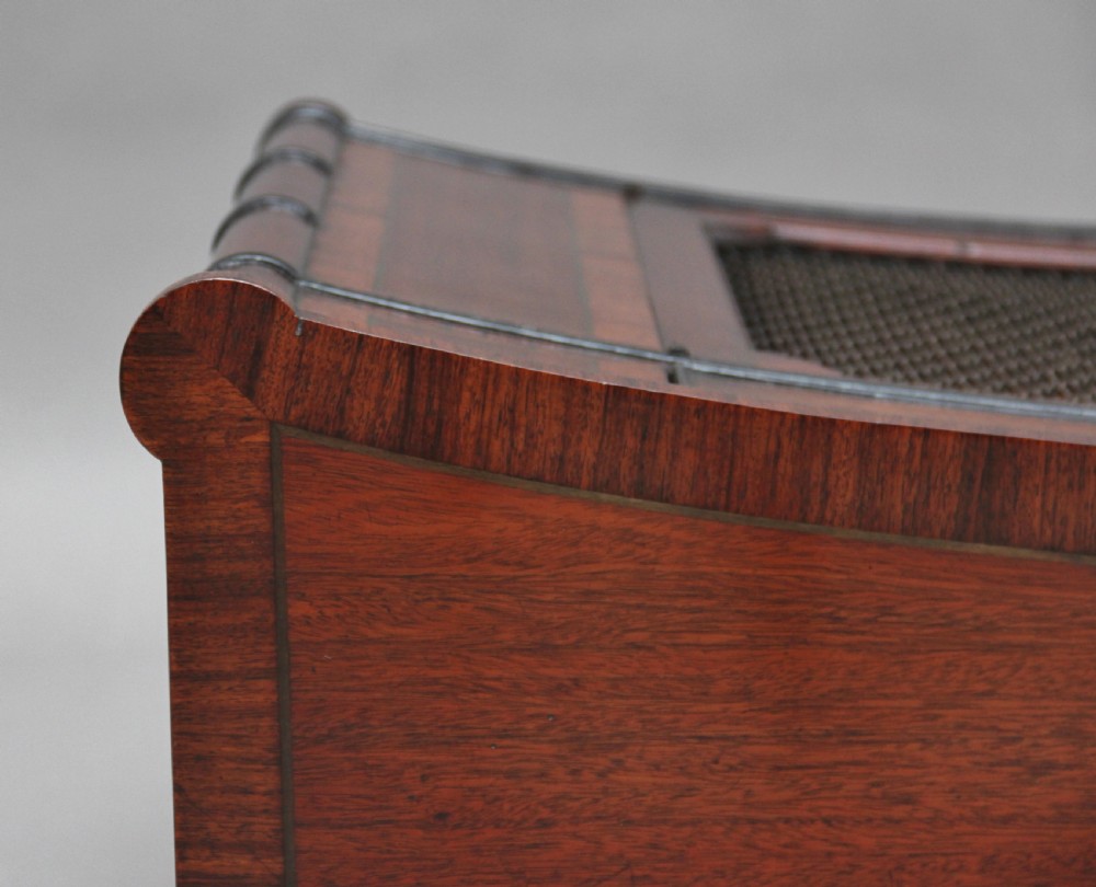 Early 20th Century concave mahogany cabinet View IX