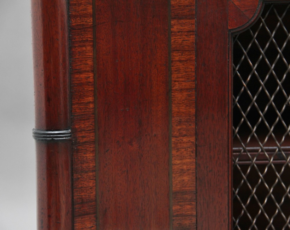 Early 20th Century concave mahogany cabinet View XII