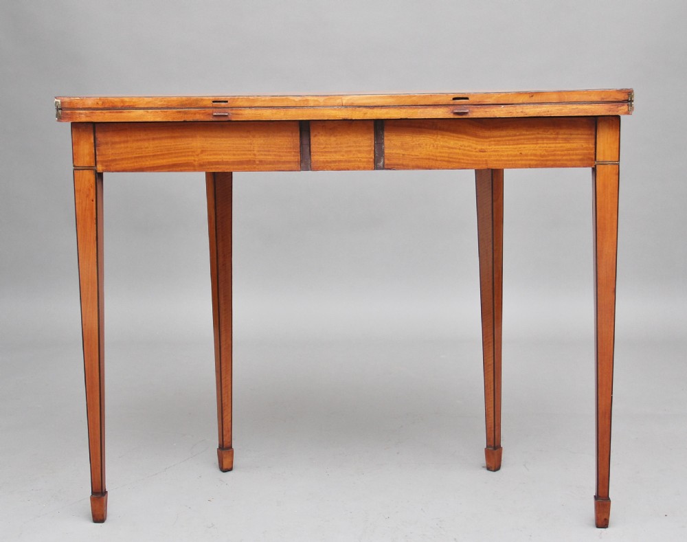Early 19th Century satinwood card table View III