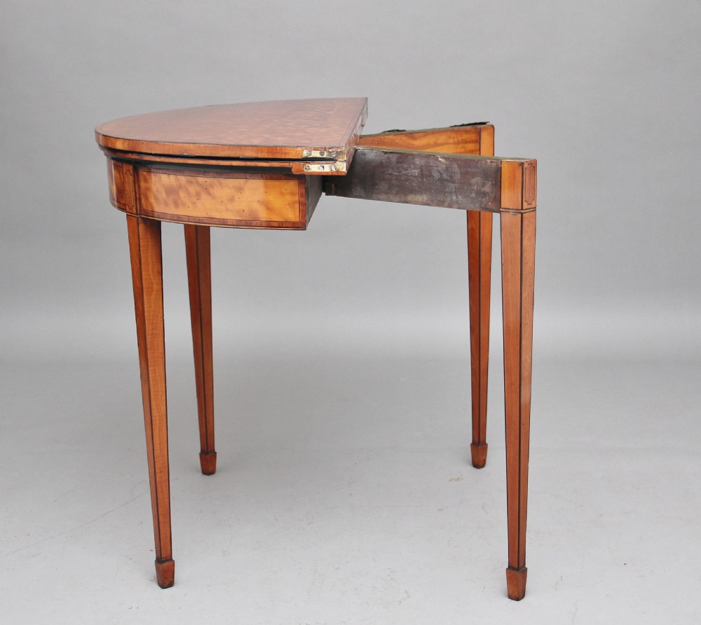 Early 19th Century satinwood card table View V