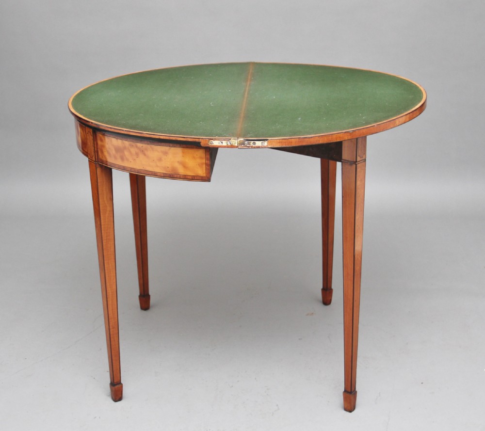 Early 19th Century satinwood card table View VI