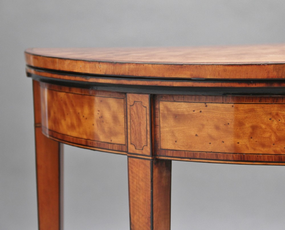 Early 19th Century satinwood card table View X