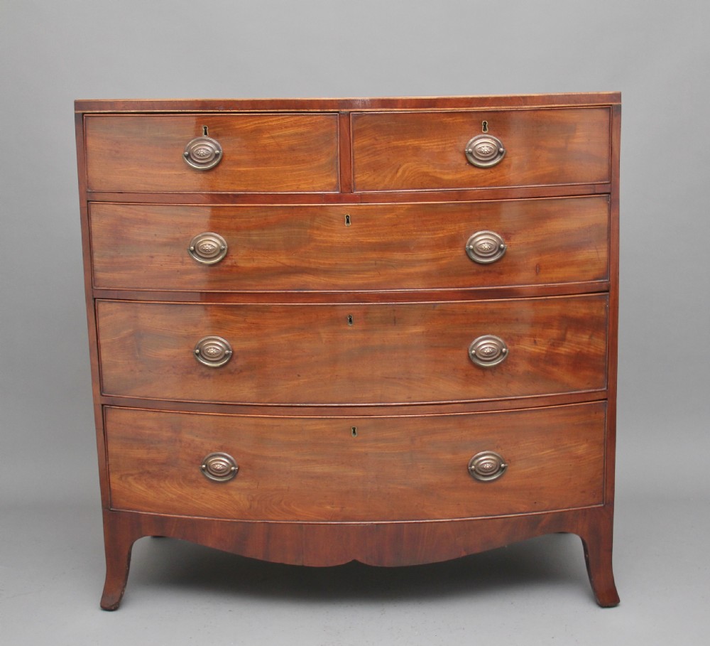 Early 19th Century mahogany bowfront chest