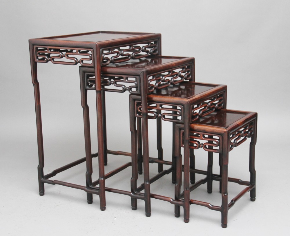 19th Century Chinese nest of four tables