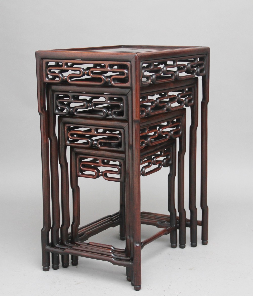 19th Century Chinese nest of four tables View II