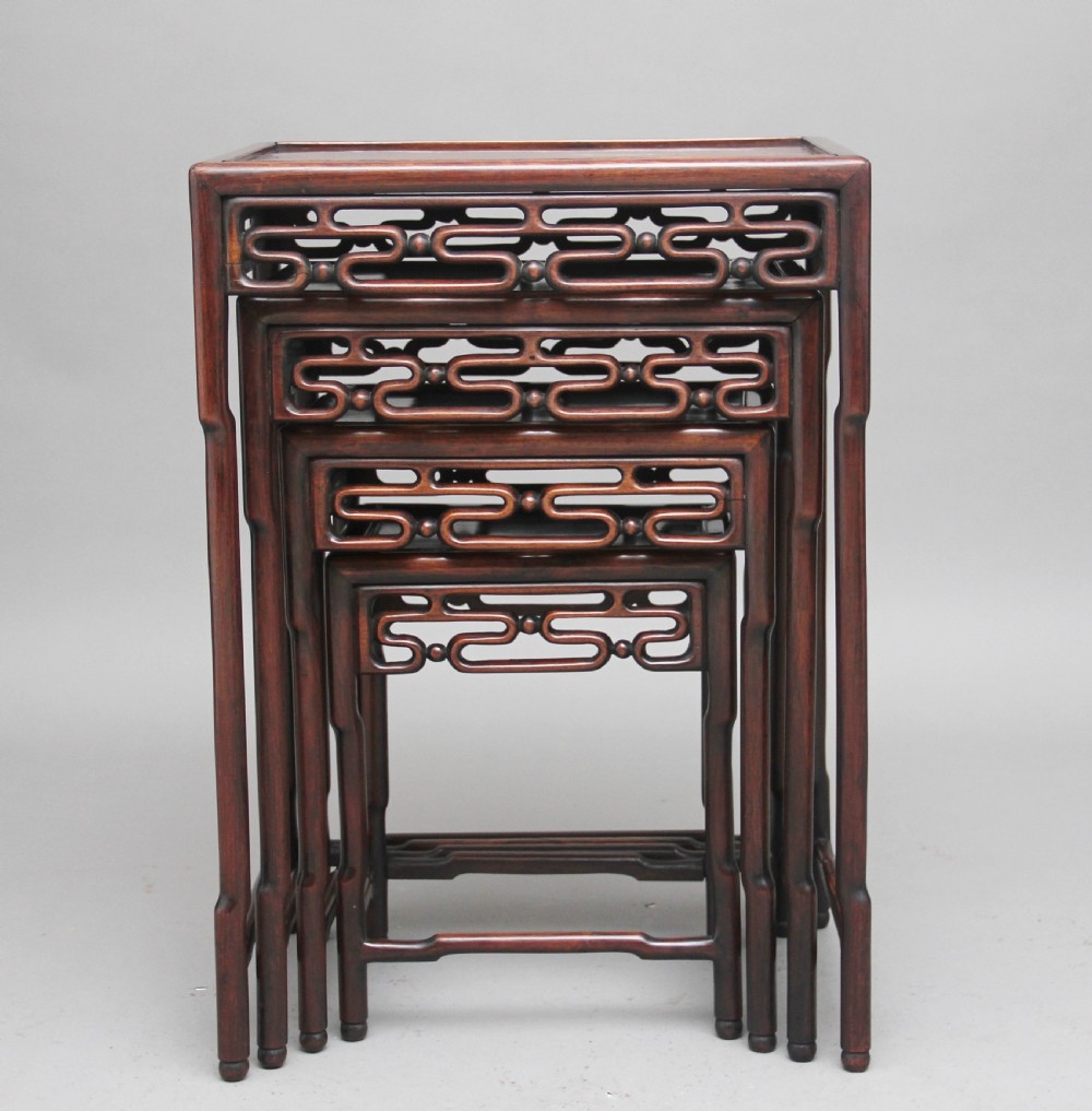 19th Century Chinese nest of four tables View III