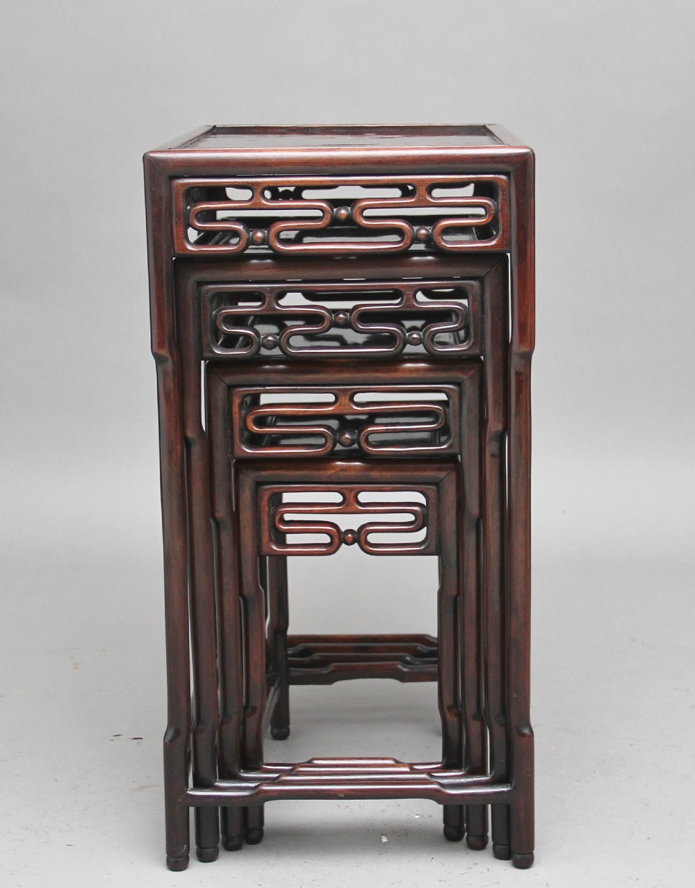 19th Century Chinese nest of four tables View IV