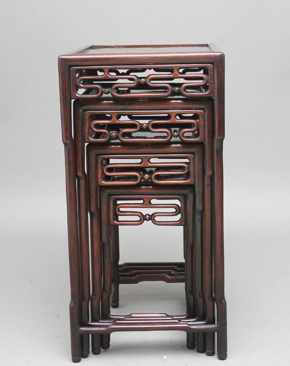 19th Century Chinese nest of four tables View VII