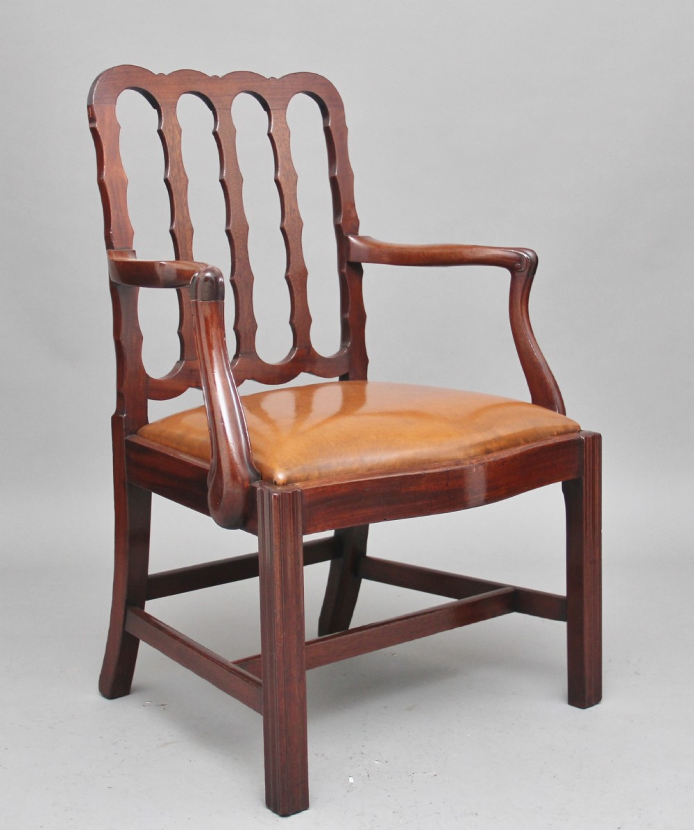 19th Century mahogany desk chair