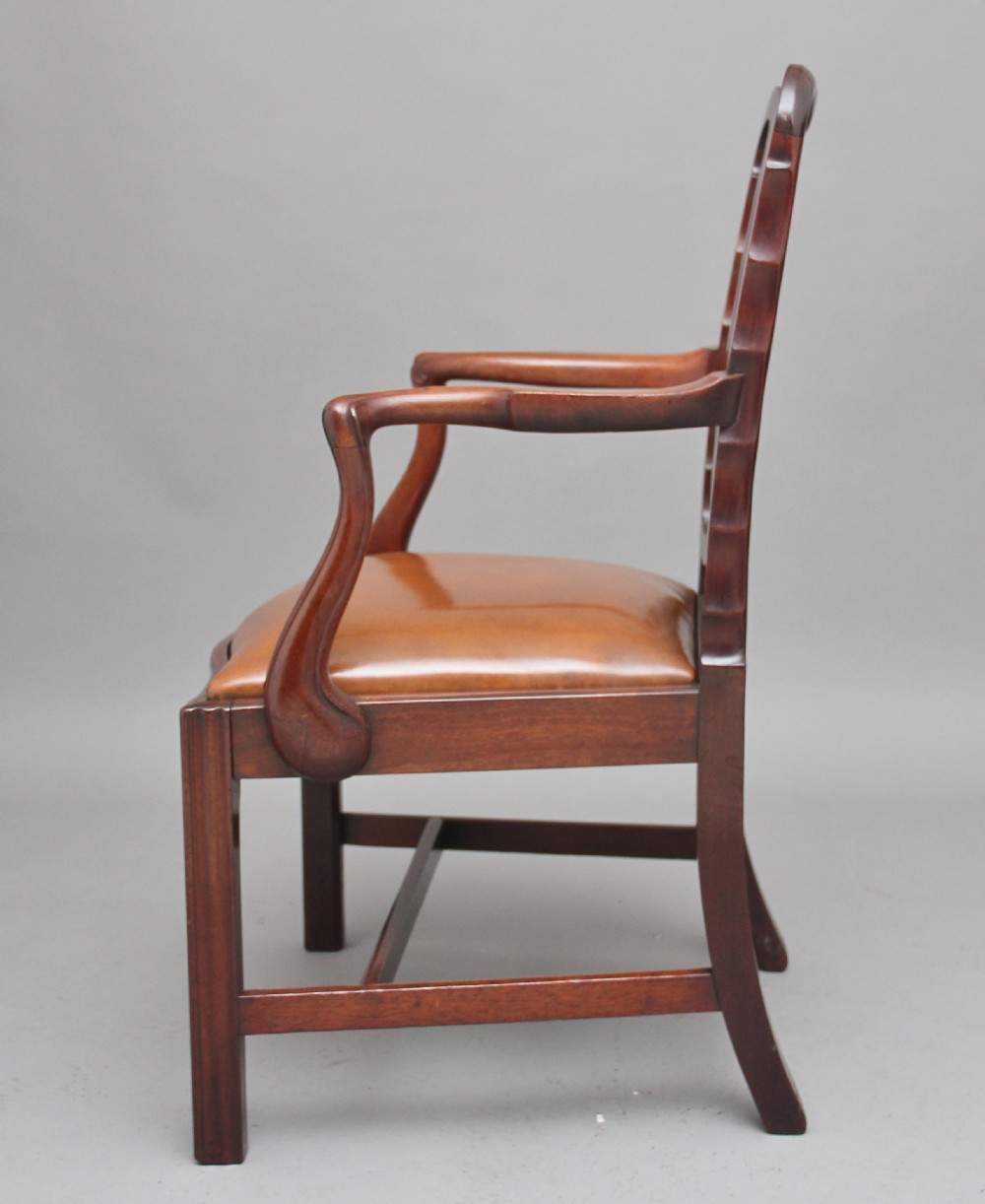 19th Century mahogany desk chair View IV