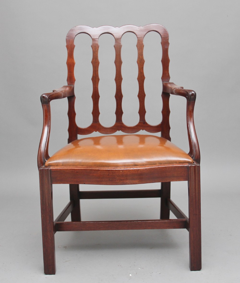 19th Century mahogany desk chair View VI