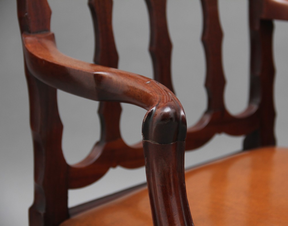 19th Century mahogany desk chair View VIII