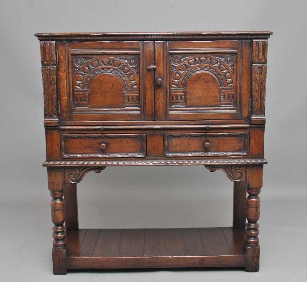 Early 20th Century oak drinks cabinet