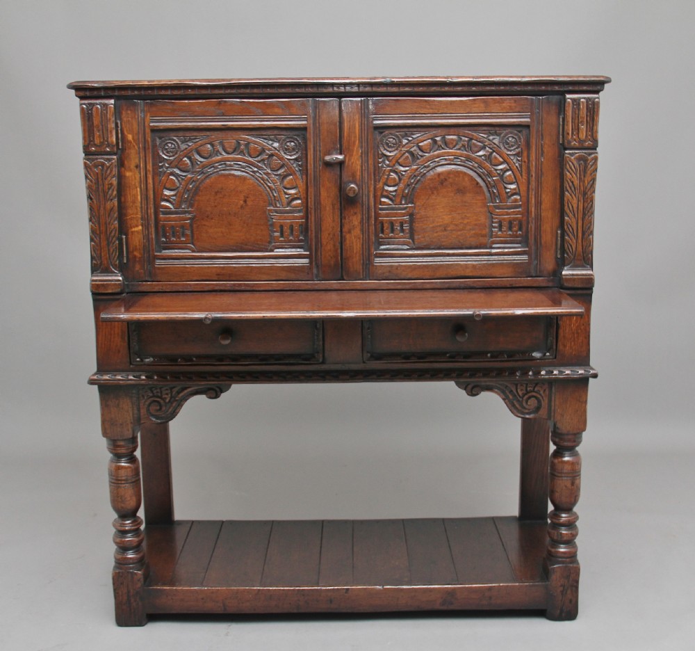 Early 20th Century oak drinks cabinet View II