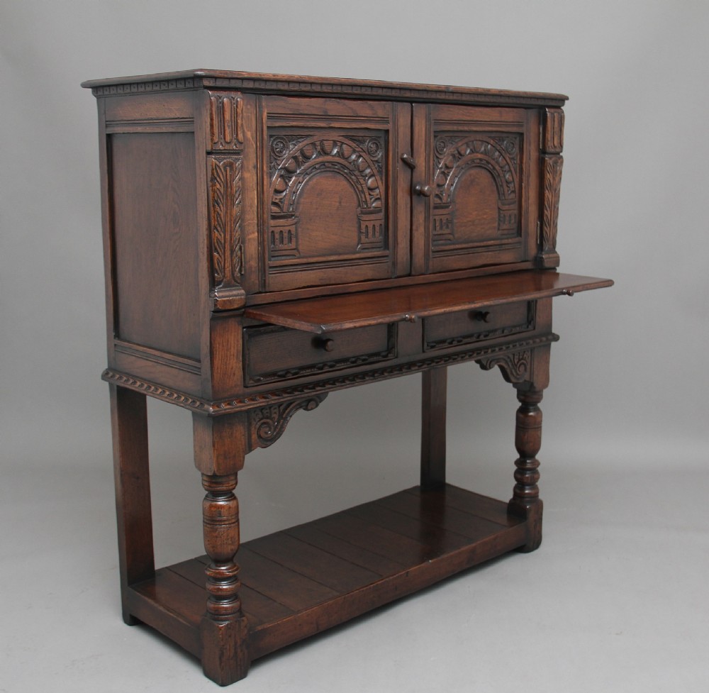 Early 20th Century oak drinks cabinet View IV