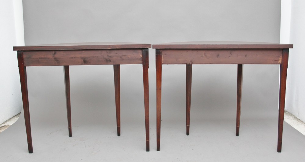 Pair of early 20th Century mahogany console tables View IV