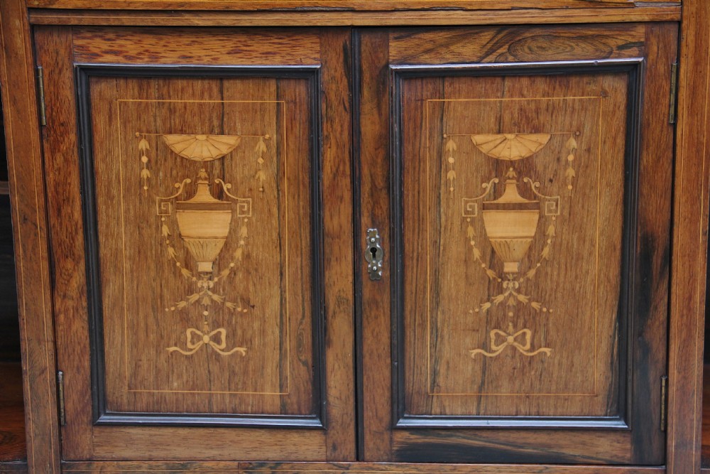 19th Century rosewood and inlaid cabinet View X