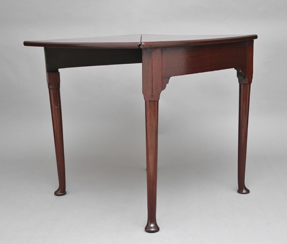18th Century mahogany envelope table View V