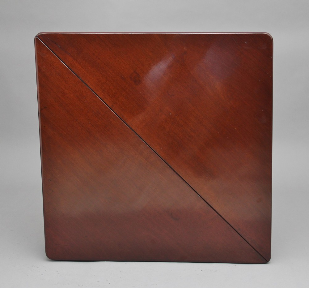 18th Century mahogany envelope table View VIII