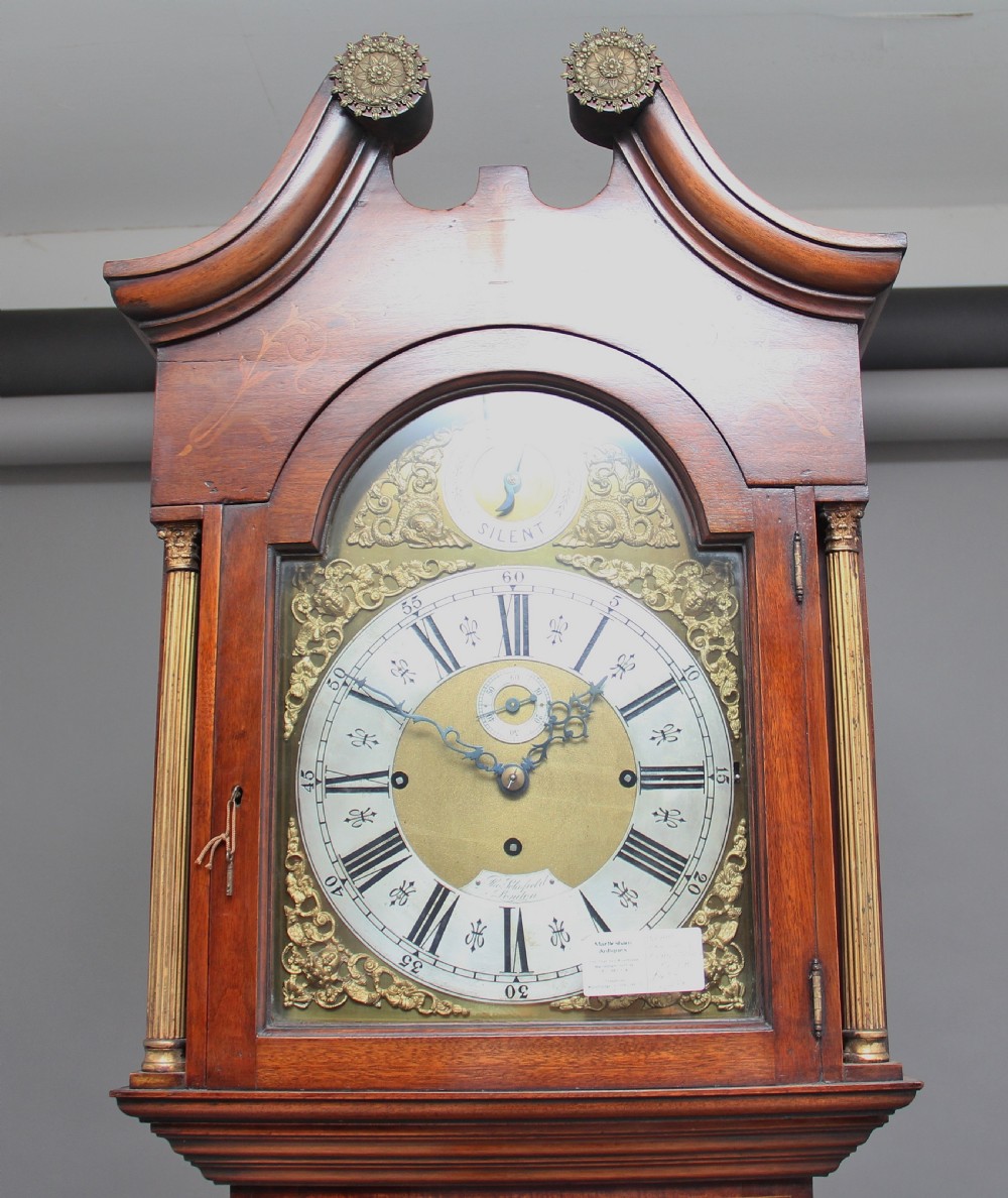 Early 20th Century inlaid mahogany longcase clock View II