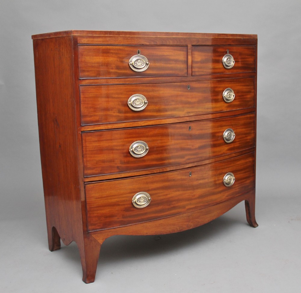 Early 19th Century mahogany bowfront chest of drawers View II