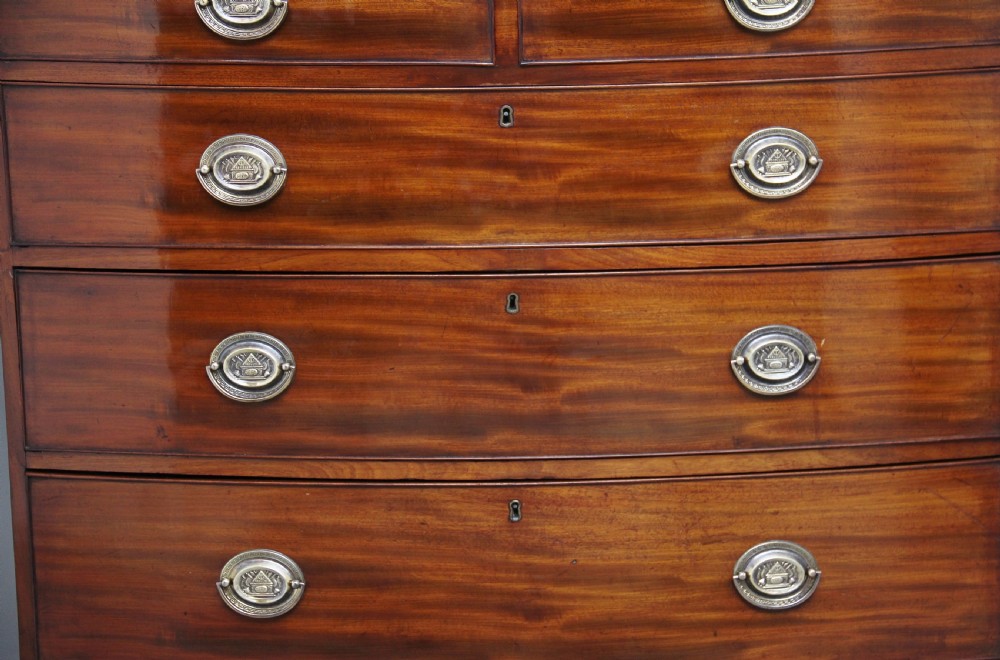Early 19th Century mahogany bowfront chest of drawers View XI