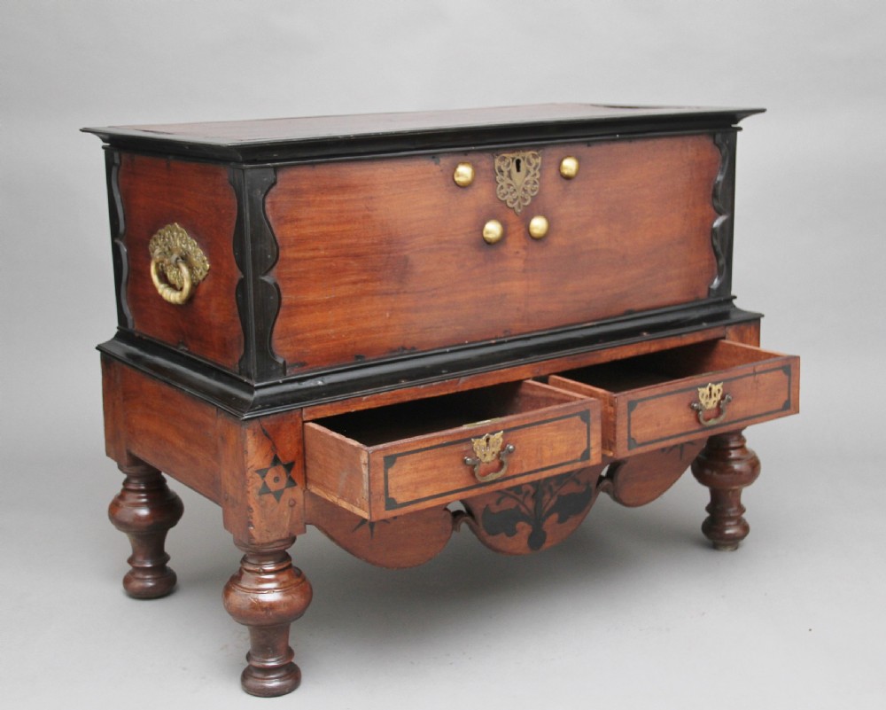 Early 19th Century teak and ebony chest View II