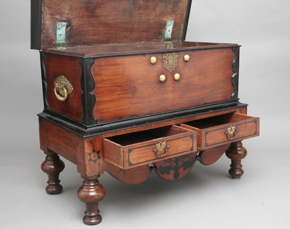 Early 19th Century teak and ebony chest View III
