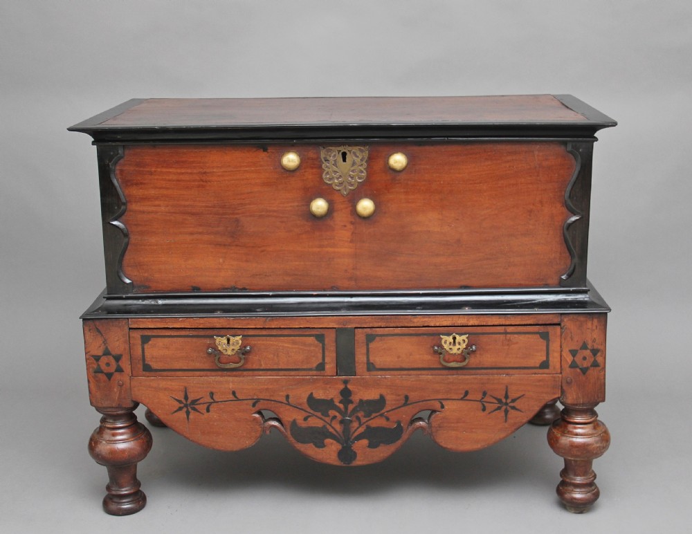 Early 19th Century teak and ebony chest View IV
