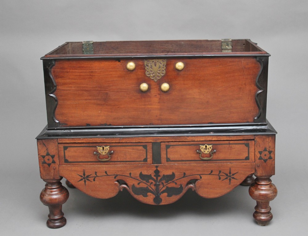 Early 19th Century teak and ebony chest View V