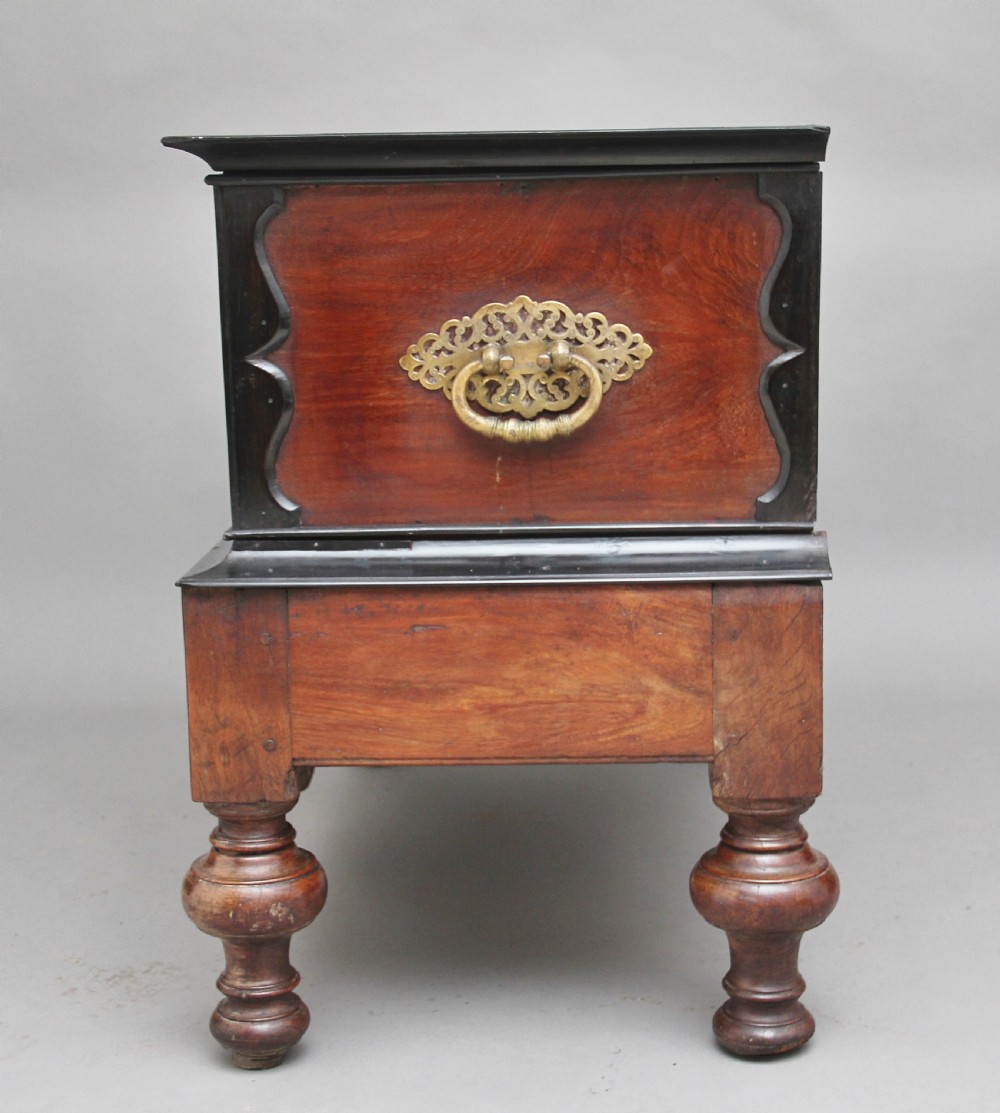Early 19th Century teak and ebony chest View XII