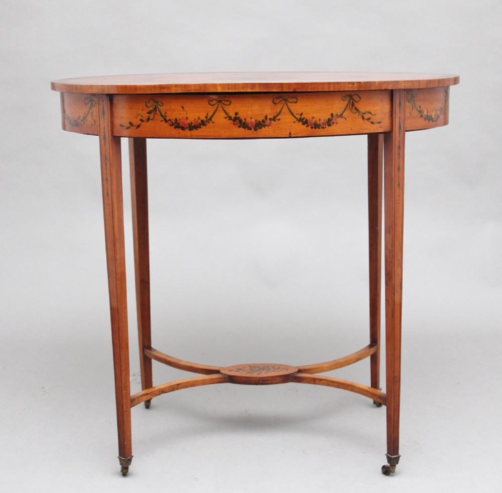 Early 20th Century painted satinwood occasional table View IV