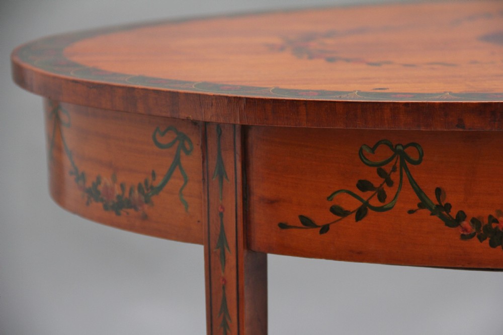 Early 20th Century painted satinwood occasional table View VIII