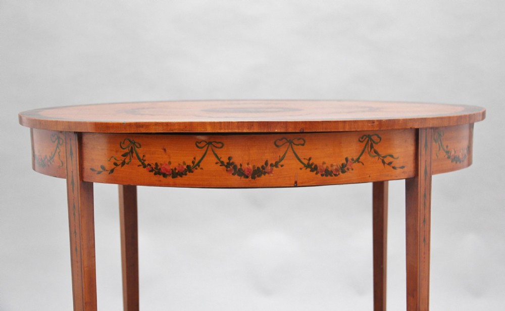 Early 20th Century painted satinwood occasional table View IX
