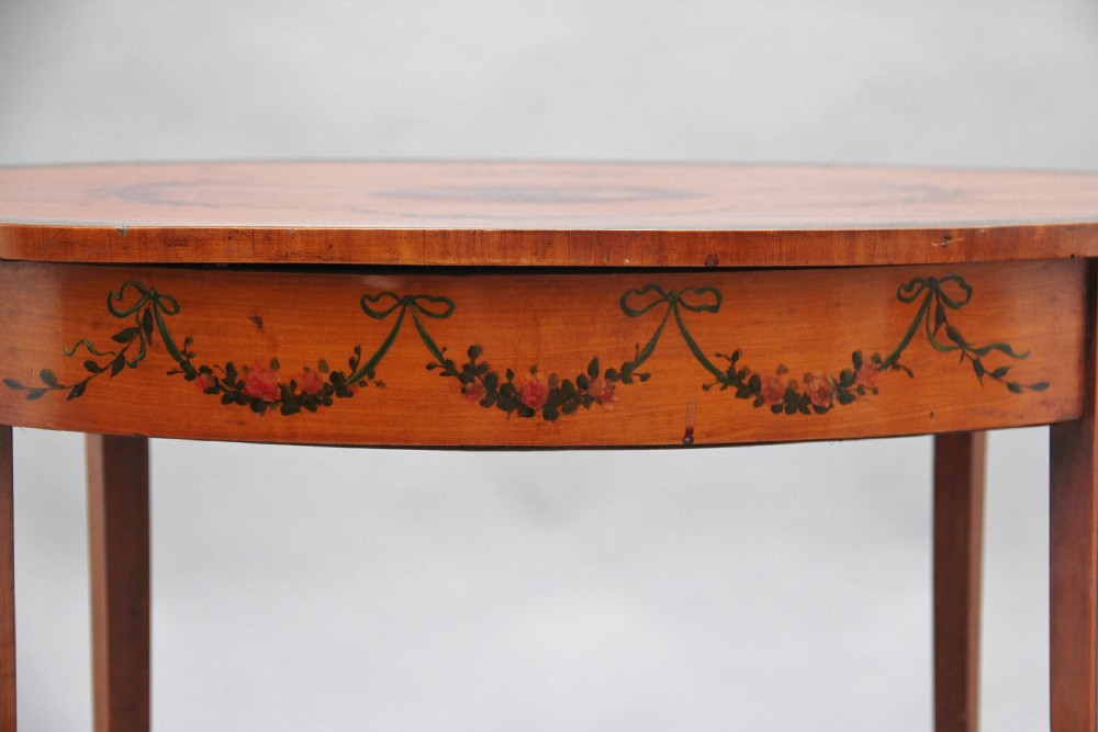 Early 20th Century painted satinwood occasional table View X