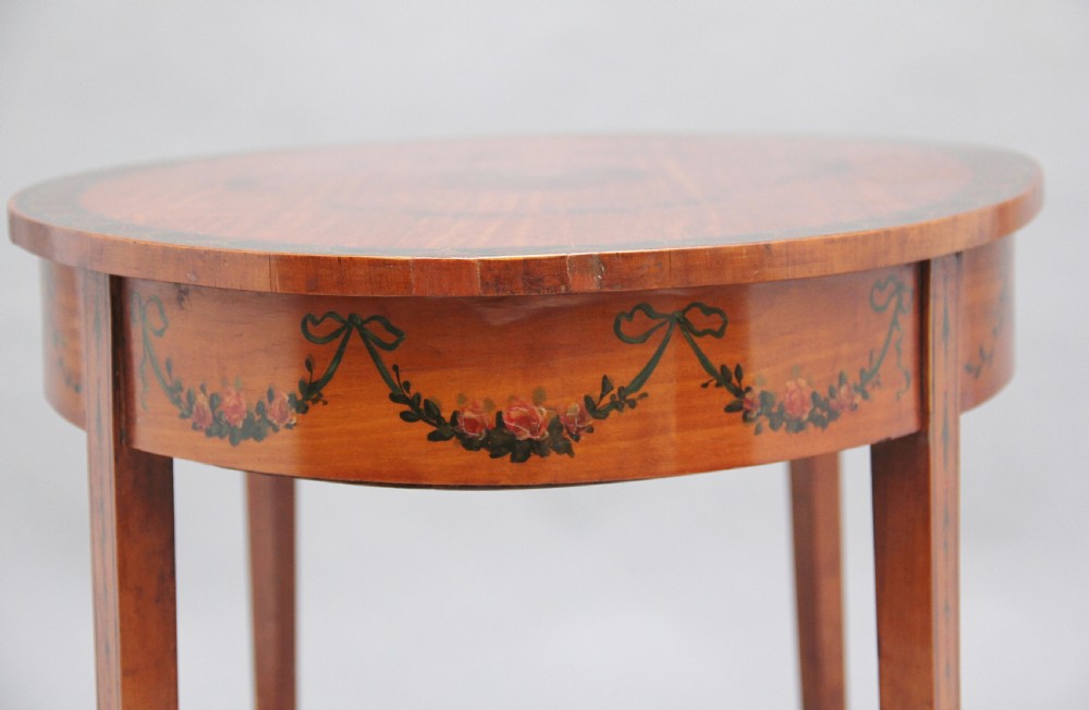 Early 20th Century painted satinwood occasional table View XI
