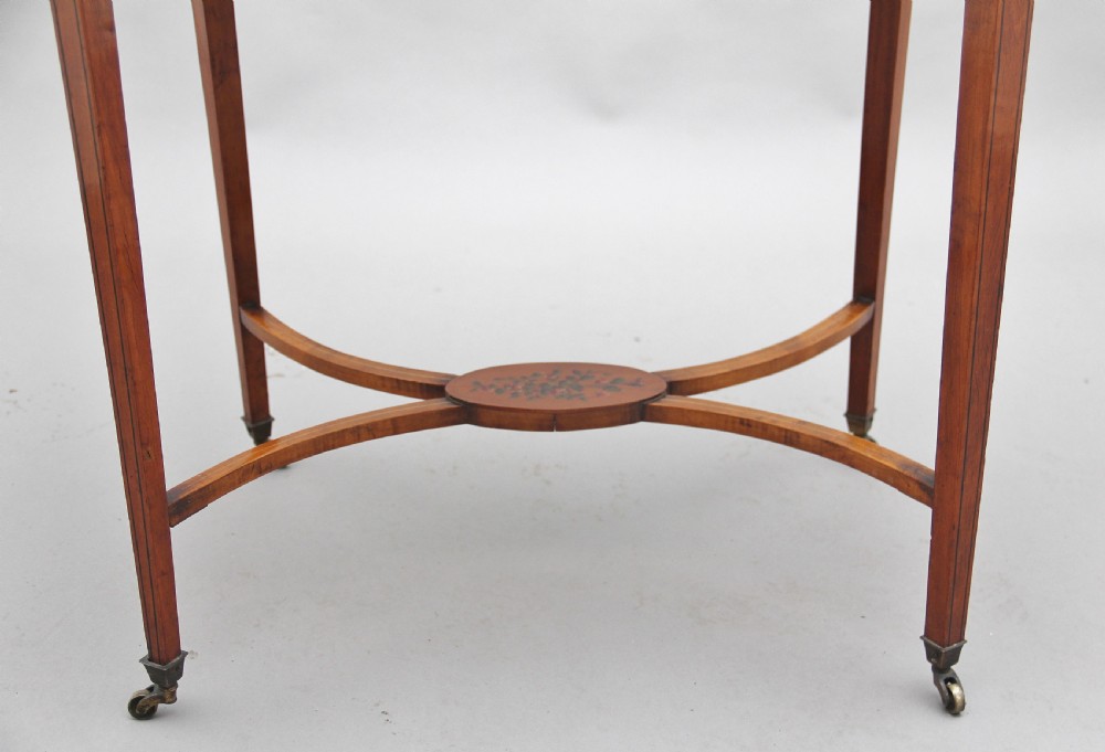 Early 20th Century painted satinwood occasional table View XII