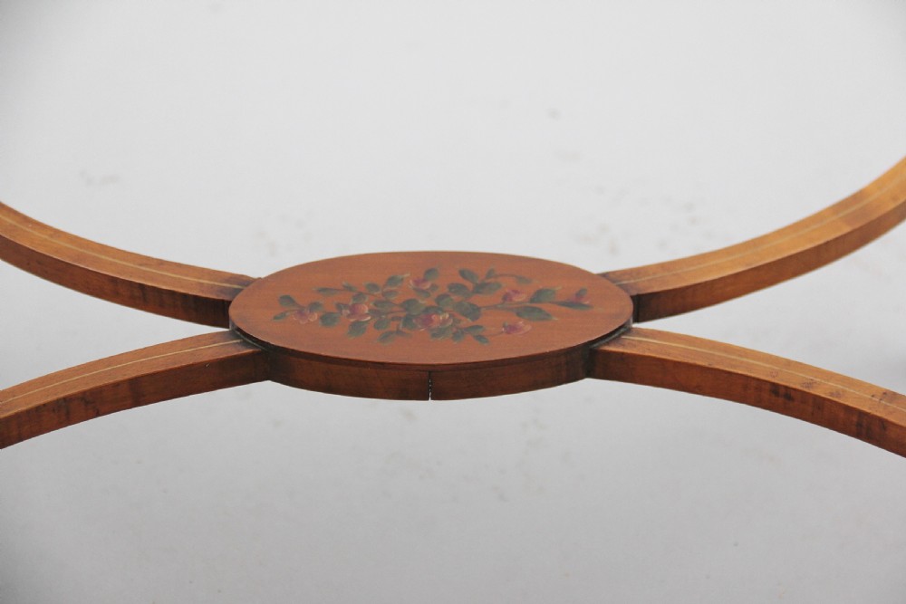 Early 20th Century painted satinwood occasional table View XIII