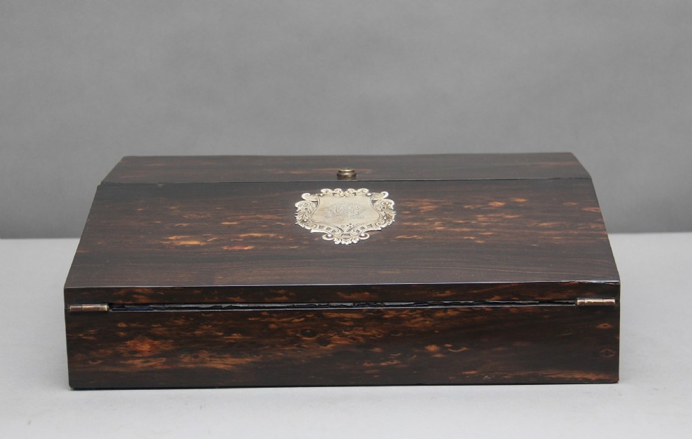 19th Century coromandel writing slope View VIII