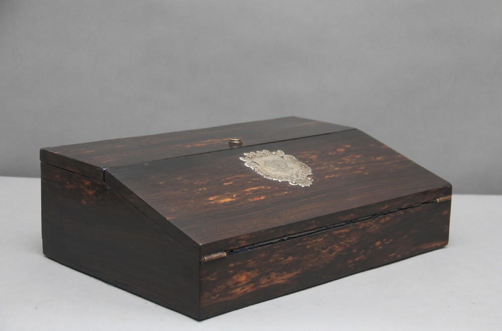 19th Century coromandel writing slope View IX