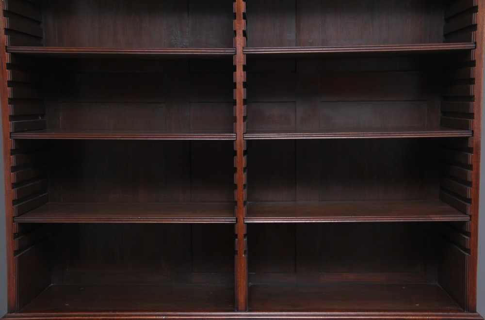 Early 19th Century mahogany open bookcase View VI