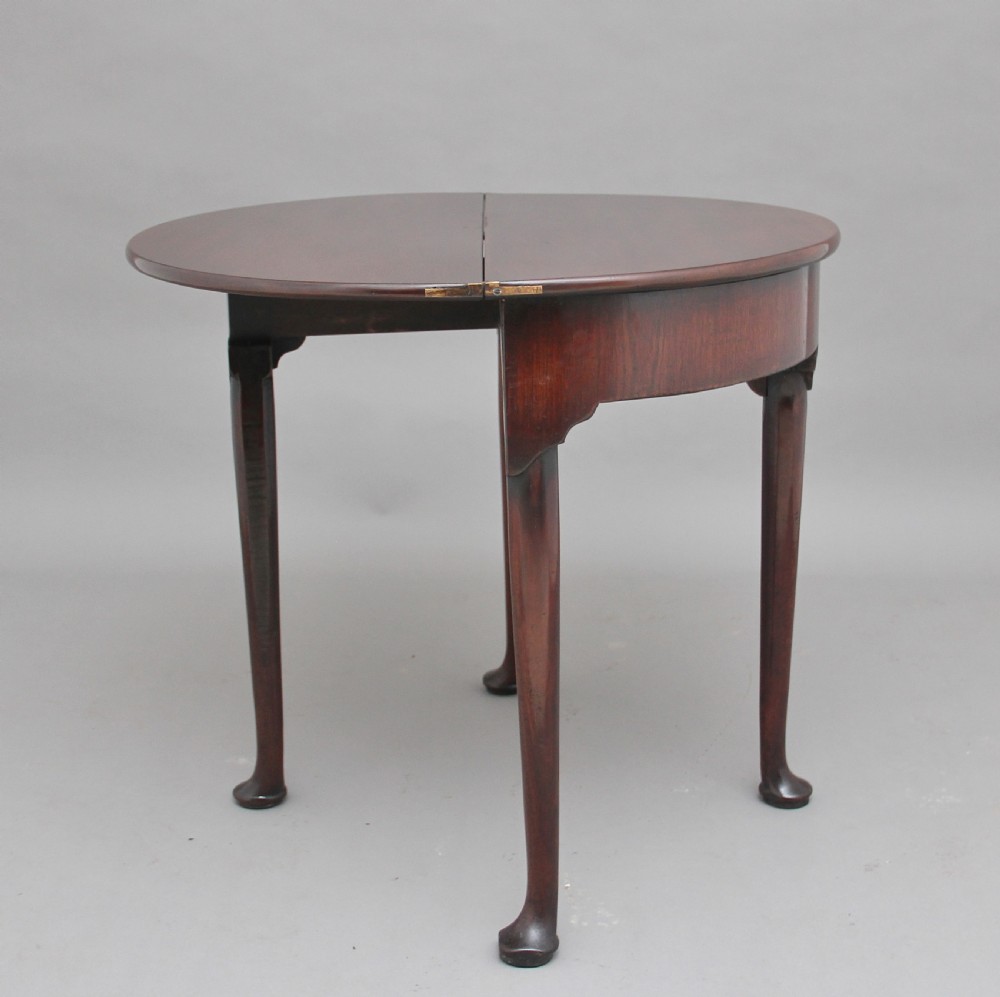 18th Century mahogany demi-lune tea table View VIII