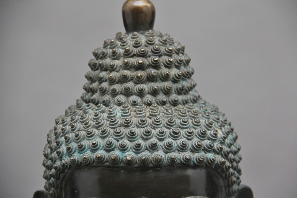 Large early 19th Century bronze and cloisonne Buddha View VIII