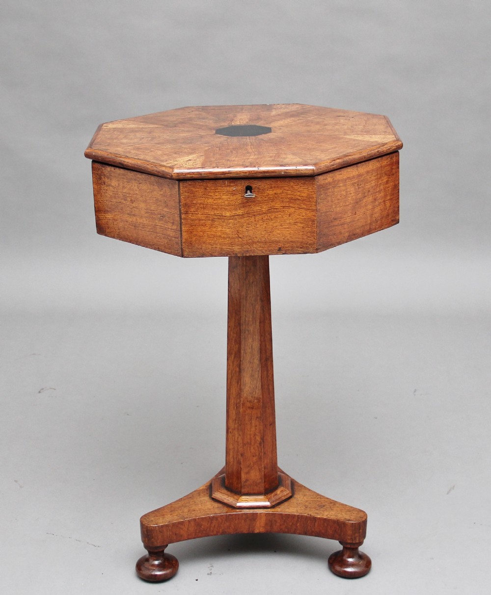 19th Century oak work table View II