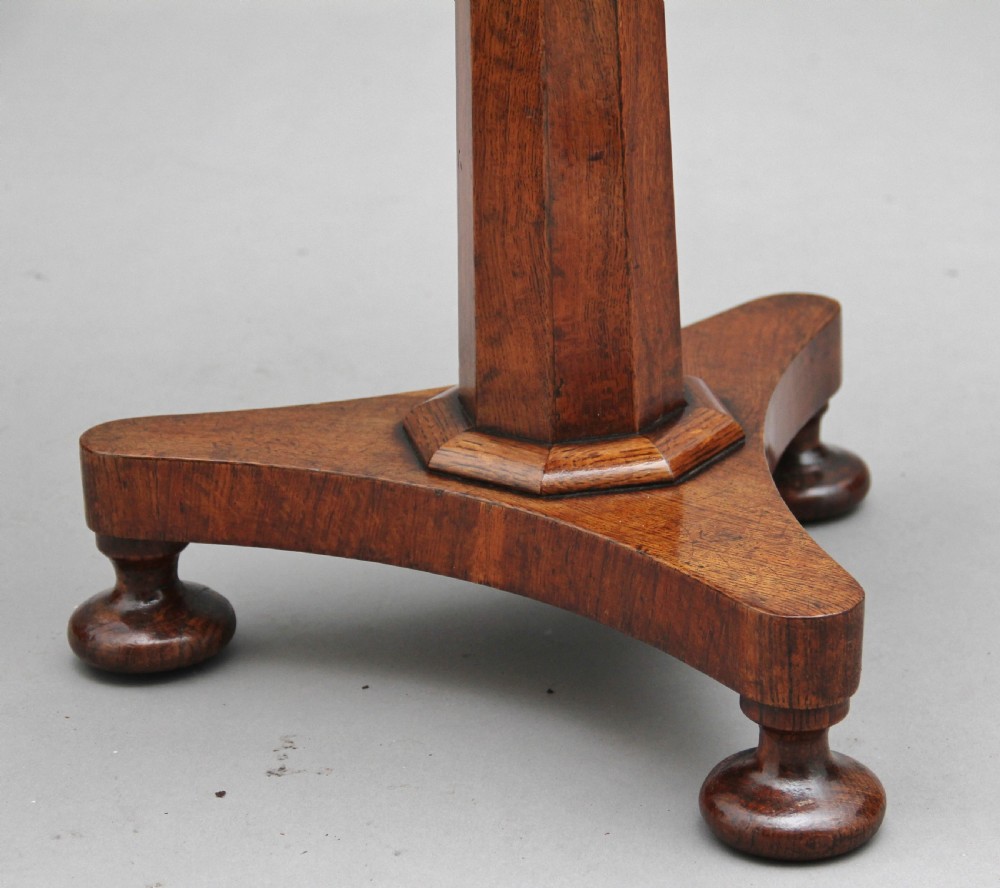 19th Century oak work table View X