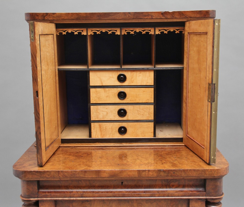 19th Century burr walnut desk View V